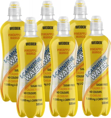 Produktbild von Weider L-Carnitine Water (6x500ml) Pineapple-Mango - Diät & Gewichtsmanagement - L-Karnitin