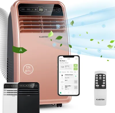 Produktbild von Klarstein Mobile Klimaanlage mit Abluftschlauch, 4-in-1 Klimagerät mit Ventilator, Luftentfeuchter & Nachtmodus, Kleine & Portable Klimaanlage mit App-Steuerung, 12000 BTU Niedrig Verbrauch