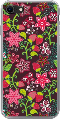 Produktbild von MuchoWow® Handyhülle Schutzhülle Hülle für Telefoonhoesje iPhone 8 Mädchen - Obst - Blumen - Muster - Mädchen - Kinder - Kind - Kind Silikon Softcase Handy Hülle - Schutzhaube
