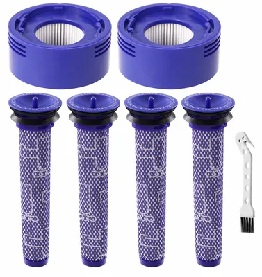6 Ersatzfilter für Dyson V8/V7, inkl. Bürste