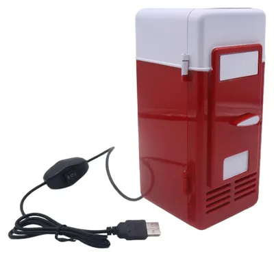 Mini-Kühlbox USB 5V, Kühlen & Heizen, tragbar, 0,5 kg, rot