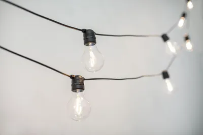 Produktbild von NewGarden ALLEGRA Solar LED Lichterkette + Akku schwarz für Balkon und Garten E27 Innen & Außen IP44