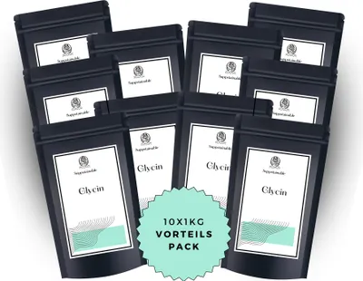 Produktbild von Glycin Pulver – 10kg (10X1kg)