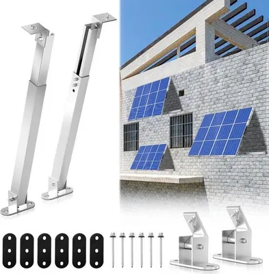 Immagine prodotto di Kit di montaggio per pannelli solari - Sistema di montaggio per tetti piani con angolo regolabile individualmente - per moduli solari - da 15 a 30° - regolabile individualmente - per tetti piani