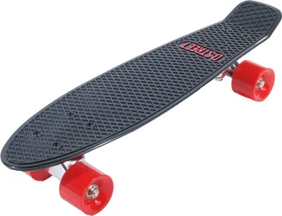 Produktbild von DStreet Polyprop Mini Cruiser Kinder Retro Skateboaard 57 Schwarz/Rot