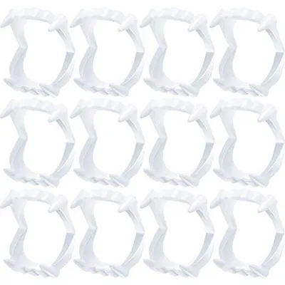 Productafbeelding van Vampier Tanden - Monster Fangs - Feest Accessoires - Niet Giftig - 12 Stuks - Wit