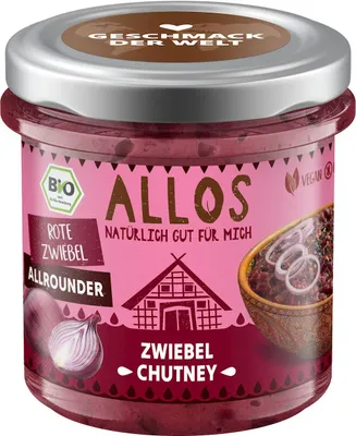 PASTA KANAPKOWA CHUTNEY CEBULOWY BEZGLUTENOWA BIO 140 g - ALLOS