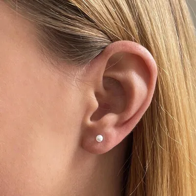 Produktbild von Silver earrings with real pearls 21063.1