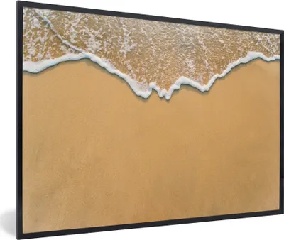 Produktbild von MuchoWow® Gerahmtes Poster Strand - Sommer - Meer 90x60 cm - Poster mit Schwarzem Bilderrahmen Wandposter Rahmen Foto Bilder - Fotorahmen - Foto-Plakat