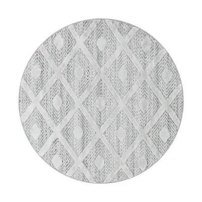 Produktbild von Hochflor Teppich PISA Grau 200 cm Rund
