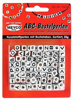 Immagine prodotto di Meyco ABC craft beads perline lettere assortite circa 100 pezzi