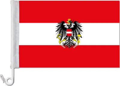 Produktbild von Auto-Fahne: Oesterreich mit Wappen -