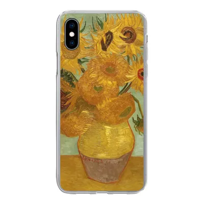 Produktbild von MuchoWow® Handyhülle Schutzhülle Hülle für iPhone Xs Sonnenblumen - Vincent van Gogh Silikon Softcase Handy Hülle - Handytasche