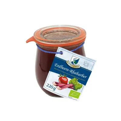 Produktbild von Fruchtaufstrich - Erdbeere-Rhabarber 220g