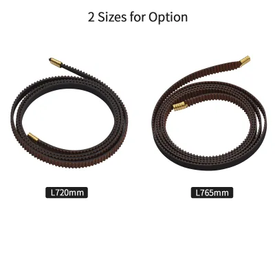 Obrázok produktu pre Synchrónny remeň Ozubený remeň GT2 3D tlačiareň Príslušenstvo Ender-3 GT2-6mm X os a Y os pre Creality Ender-3 tlačiareň 2mm rozteč 6mm šírka L765mm/L720mm Silná odolnosť proti oderu Nízka hlučnosť