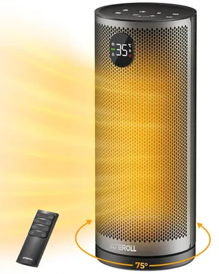 Produktbild von Keramikheizlüfter energiesparendes Heizgerät, leise, 4 Modi, Fernbedienung & Timer,2000W Heizlüfter für Schlafzimmer, 75° Oszillation, GS-Zertifikat