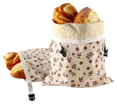 Produktbild von Wiederverwendbare Bienenwachs Brotbeutel 2er Set – Praktische Leinen Brottasche mit Clipverschluss zur Brotaufbewahrung und Frischhaltung für Sauerteig und hausgemachtes Brot 30x43 cm