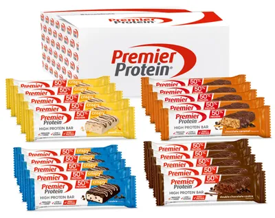 Produktbild von PREMIER PROTEIN High Protein Bar 50% Multiflavourbox 20x40g Low Sugar