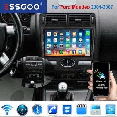 Zdjęcie produktu dla Radio samochodowe bezprzewodowe z Carplay i Android Auto - 9-calowy dotykowy ekran IPS - moc 4 x 45 W - podwójne DIN - do samochodów Ford Mondeo (2004-2007)