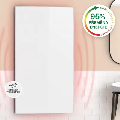 Obrázek produktu pro Infračervený ohřívač Klarstein Wonderwall, 450 W elektrický ohřívač pro pokoje a koupelny, infračervený ohřívač s dálkovým ovládáním a termostatem, elektrický ohřívač bez CO2, infračervený ohřívač na zeď