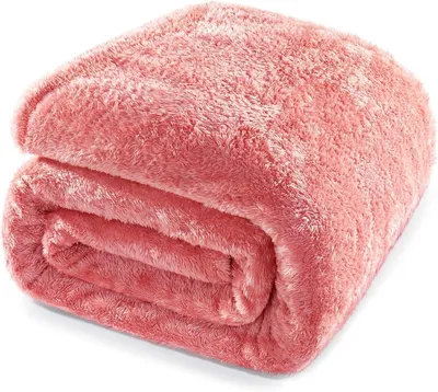 Produktbild von Decke Walflottille Kuscheldecke, flauschige Decke, warme Fleecedecke, Sofadecke, Wohnzimmerdecke, Tagesdecke, weich und gemütlich, 230 x 270 cm, rosa