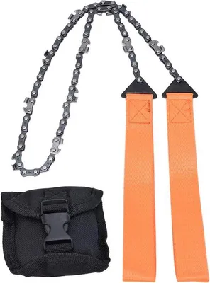 Image de Tronçonneuse de camping - Scie à bois d'extérieur de 24 pouces - Orange