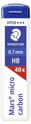 Produktbild von STAEDTLER Mars micro 255 Mine für Druckbleistift Dose mit 40 Minen, 0.7 mm, HB