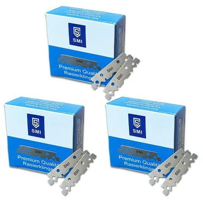 Produktbild von SMI Rasierklingen 3 tlg Rasierklingen  Rasier klingen für Rasiermesser auswechselbar 300 tlg