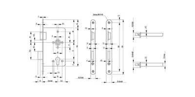 Productafbeelding van BKS Behördenschloss, beveiligingsklasse 5, DIN R, dornmaat 65 mm, stulp 24 mm - B-06150-25-R-8