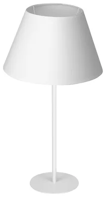 Zdjęcie produktu dla Lampa stołowa z abażurem Arden biały mat 1xE27x15W metal wym:56x30x30cm IP20 Luminex