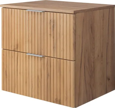 Zdjęcie produktu dla Szafka podumywalkowa, biały mat, 60 x 57 x 46 cm, srebrny uchwyt + blat