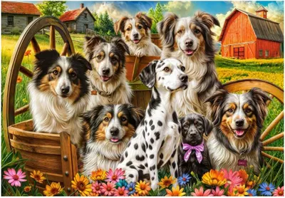 Produktbild von Castorland Puzzle Hunde Landschaft 1000 Teile für Erwachsene