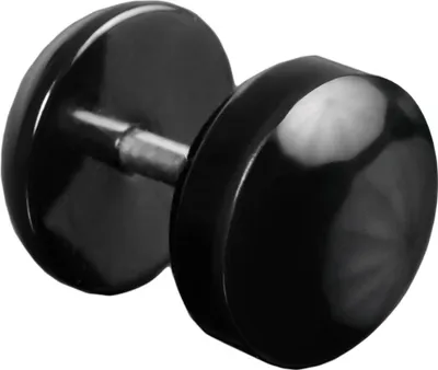 Produktbild von viva-adorno 1 Stück Fake Plug Ohrstecker Edelstahl Acryl schwarz mit farbig emaillierter Front Z465 Schwarz/Schwarz