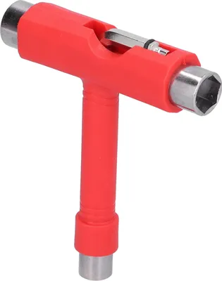 Zdjęcie produktu dla Skate Tool Wielofunkcyjny przenośny zestaw kluczy sześciokątnych do deskorolki typu TT Hardware czerwony