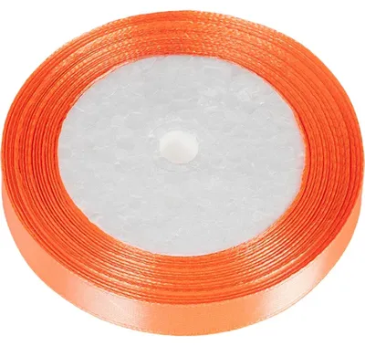 Image de Ruban en satin - 12 mm, 22,5 mètres - Orange