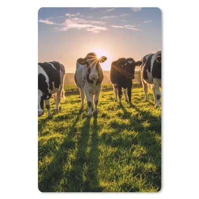 Produktbild von MuchoWow® Mauspad Mousepad Kühe - Sonne - Gras - Tiere - Bauernhof 18x27 cm - Mousepads - Maus Mat - Pad - Mausunterlage