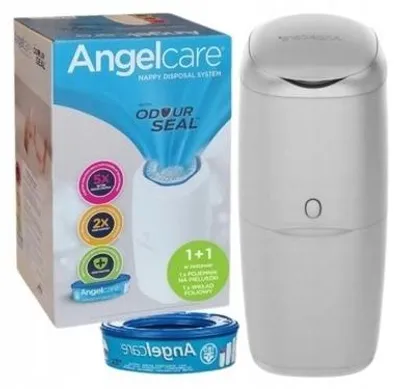 Angelcare Windeleimer mit 1 Nachfüllkassette, grau, zur Kinderpflege