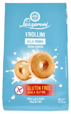 Zdjęcie produktu dla Ciastka bezglutenowe Frollini Senza Glutine Panna 200g - Lazzaroni