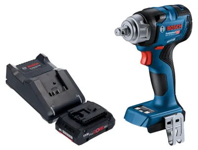 Zdjęcie produktu dla Akumulatorowy klucz udarowy Bosch GDS 18V-330 HC Professional 18 V 330 Nm 1/2" bezszczotkowy + 1x akumulator ProCORE 4,0 Ah + ładowarka