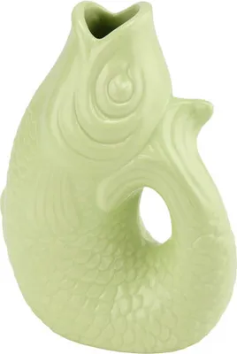 Produktbild von Gift Company Vase Monsieur Carafon XS, Dekovase in Fisch-Form, Steingut, Seafoam, 13 cm, 1087402043