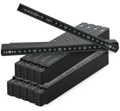 Zdjęcie produktu dla com-four® Miarka składana z tworzywa sztucznego, 10 segmentów, długość 2 metry