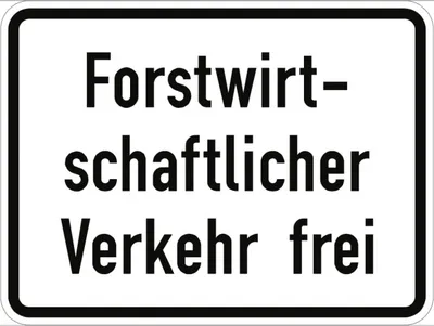 Produktbild von Verkehrsschild VZ1026-37, Forstwirtschaftlicher Verkehr frei, Alu, RA2, 600x4...