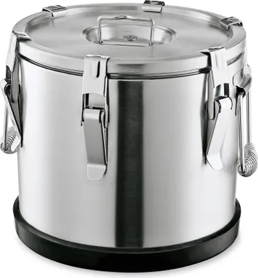 Produktbild von Thermobehälter, CNS, 4-35 Liter wählbar, Doppelwand : Thermospeisetransportbehälter, 10 ltr. Variante: Thermospeisetransportbehälter, 10 ltr.