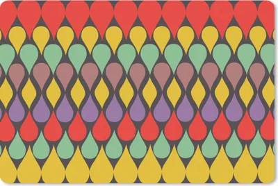 Produktbild von MuchoWow® Schreibtischunterlage Vintage - Retro - Farben - Muster 60x40 cm - XXL Mauspad - Großes Mauspad