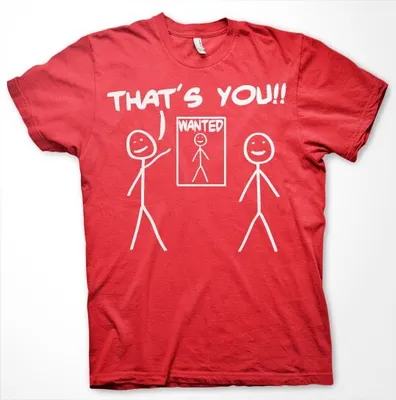 Produktbild von Thats You - Wanted T-Shirt - X-Large - Red