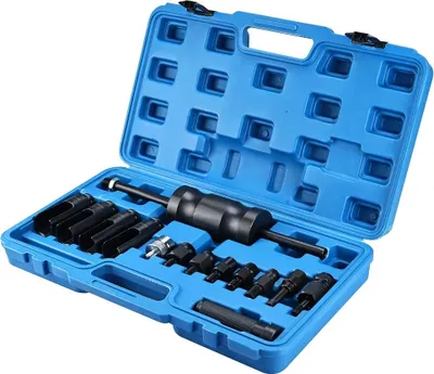 Immagine prodotto di Set di utensili per l'espulsione degli iniettori del carburante diesel, rimozione robusta, compatibile con Bosch e Delphi, confezione