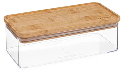 Produktbild von Vorratsdose rechteckig bambusdeckel "eske" 1l - 5 five simply smart