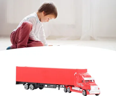 Produktbild von Container-LKW-Modell, lebensechtes Legierungsspielzeug, dekorativer Jungen- und Kindertransport für Eltern-Kind-Interaktion, Typ 3