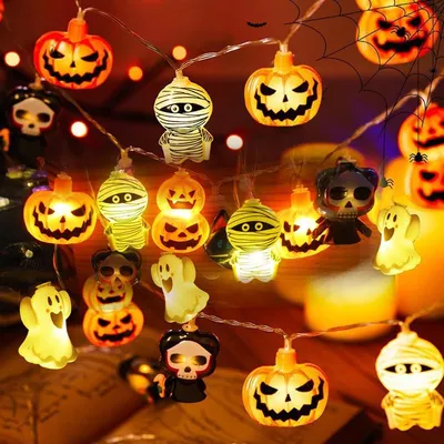 Produktbild von Halloween-Lichterkette, 20 LED-Fensterlichter für die Halloween-Party zu Hause