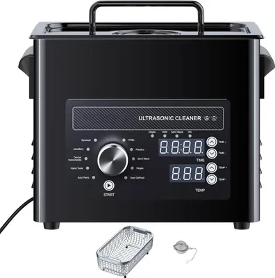 Produktbild von SucceBuy Professionelles Ultraschallreinigungsgerät mit Drehknopfsteuerung, 3 L Kapazität, inklusive Korb und Reinigungskugel – ideal für Uhren, Rasierer, Schmuck und Münzen